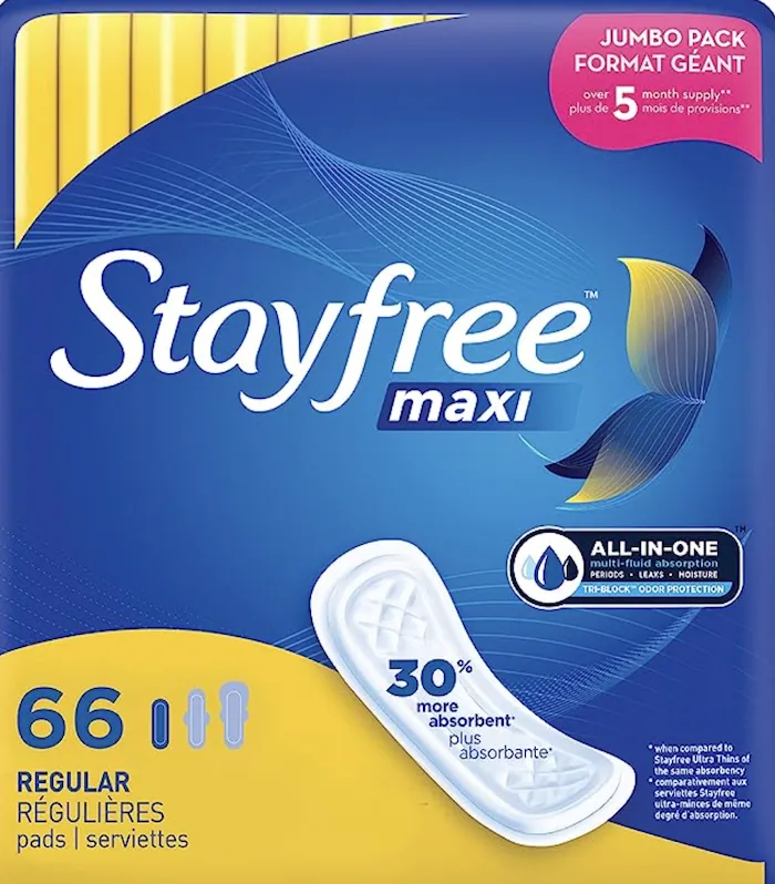 Stayfree Maxi Regular Pads Without Wings