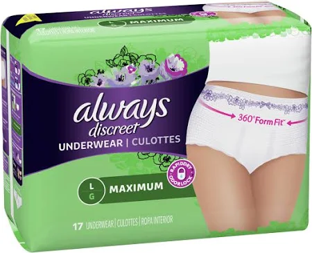 Always Discreet Incontinence Underwear