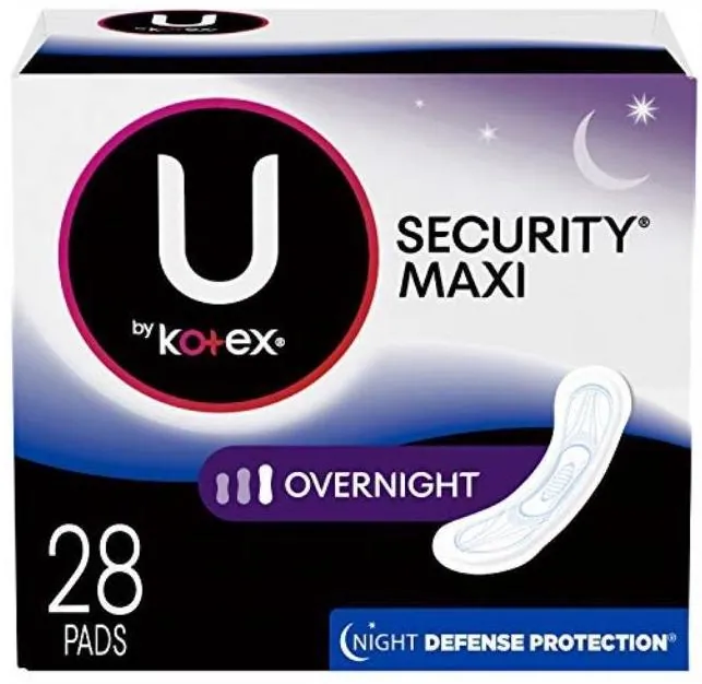 U by Kotex Security Overnight Maxi Pads